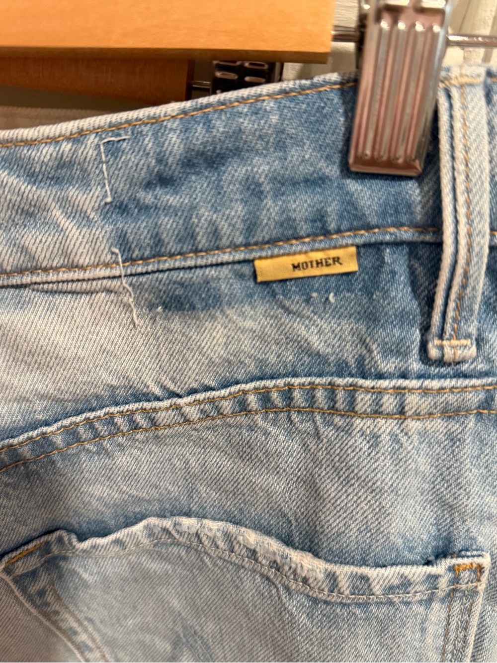 MOTHER Full Pipe Flood High Rise Barrel Jeans in Light Blue - Picture 7 of 8